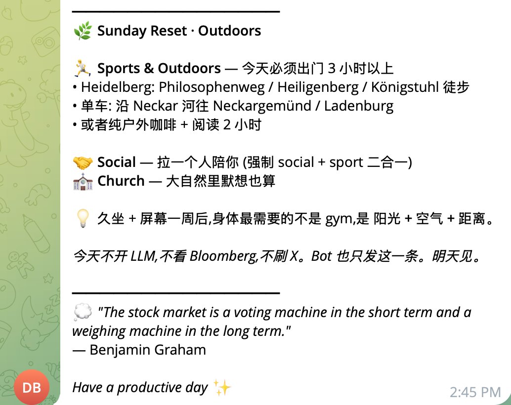 Bot Sunday Reset 消息截图